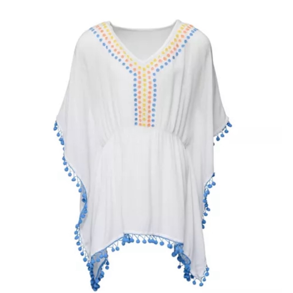 Snapper Rock Girls White Embroidered Spot Kaft